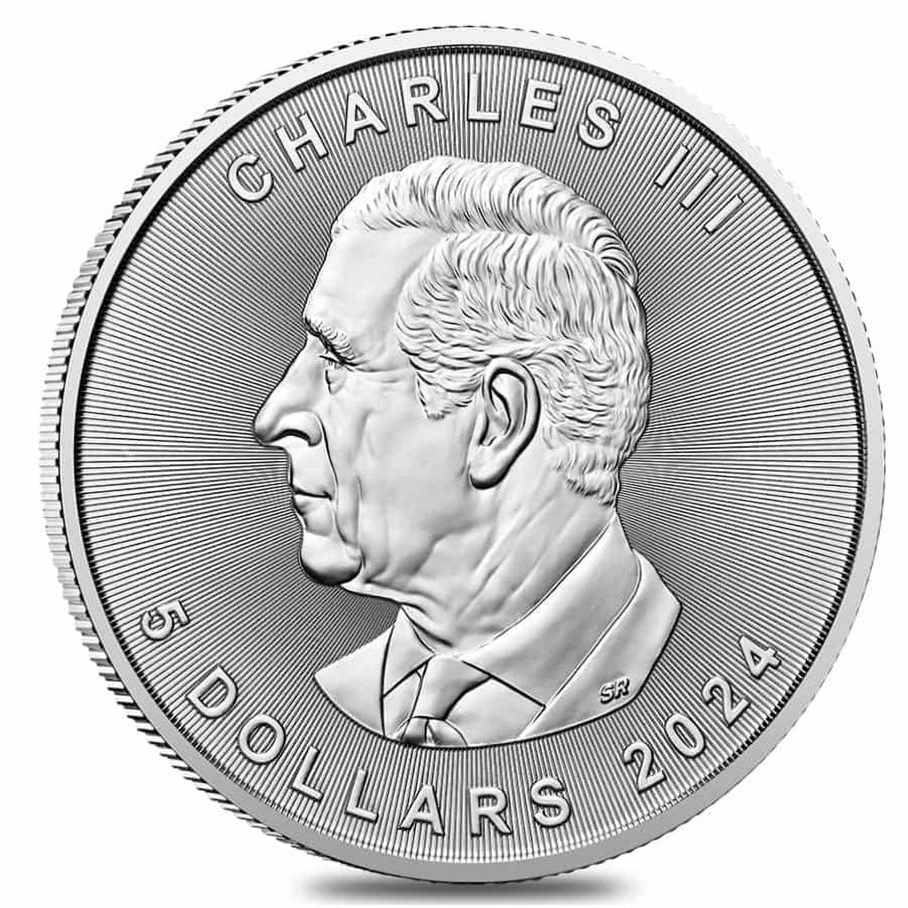 2024 1 oz Canadian Silver Maple Leaf Coin BU (Lot of 10) A4225