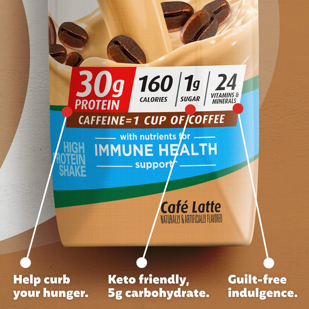 Premier Protein Shake, Café Latte, 30g Protein, 11 fl oz, 12 Ct P131720