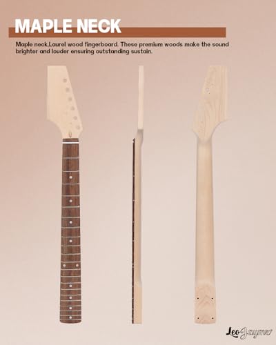 Leo Jaymz DIY Single Cut Electric Guitar Kit Mahogany Rosewood B148