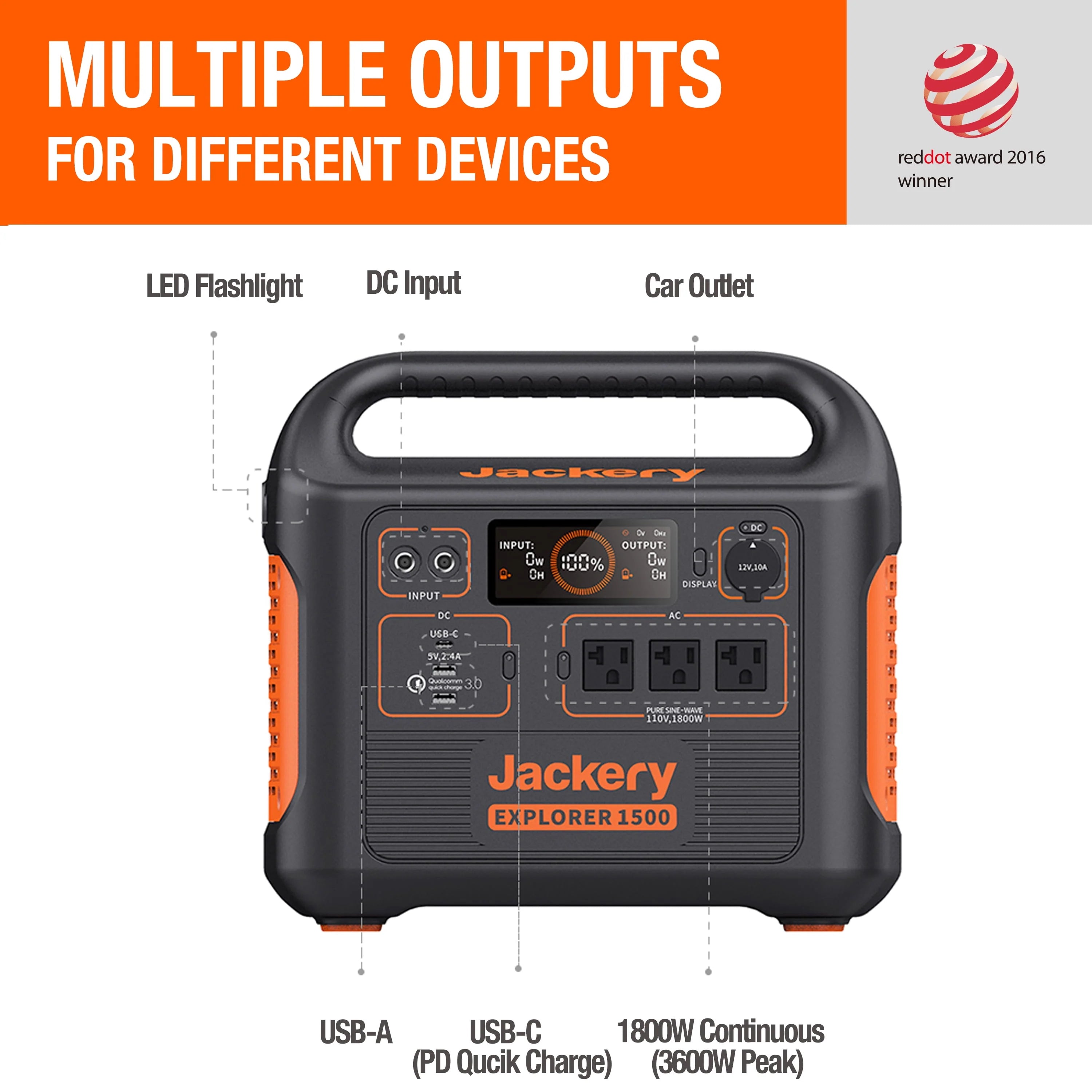Jackery Explorer 1500 Portable Power Station P939