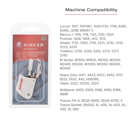 SINGER Even Feed Walking Presser Foot for Quilting & Sewing Machines H168