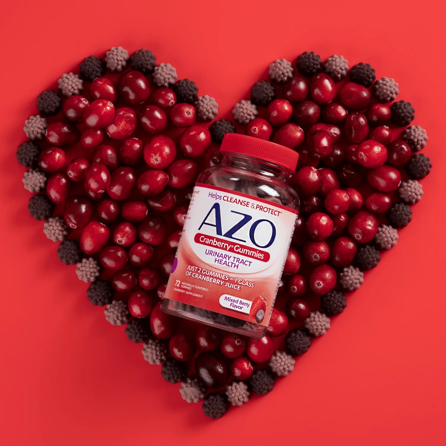 AZO Cranberry Urinary Tract Health Gummies, Mixed Berry, 40 Count A327578