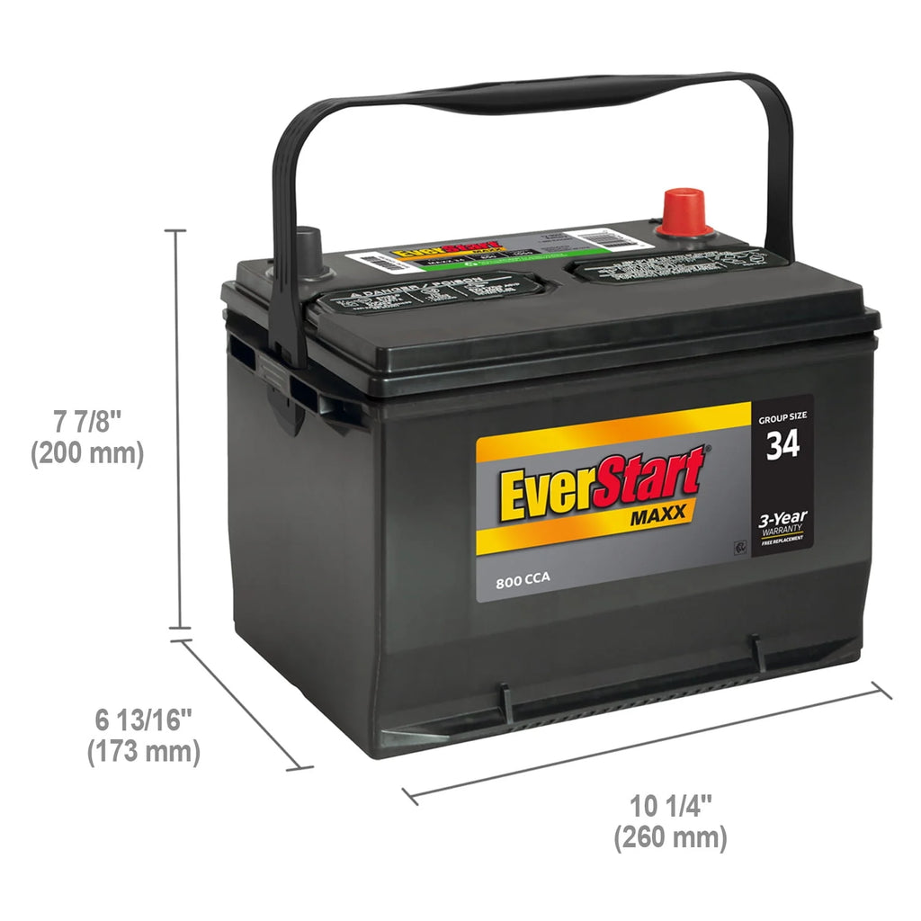 EverStart Maxx Lead Acid Automotive Battery Group Size 34 12 Volt D872