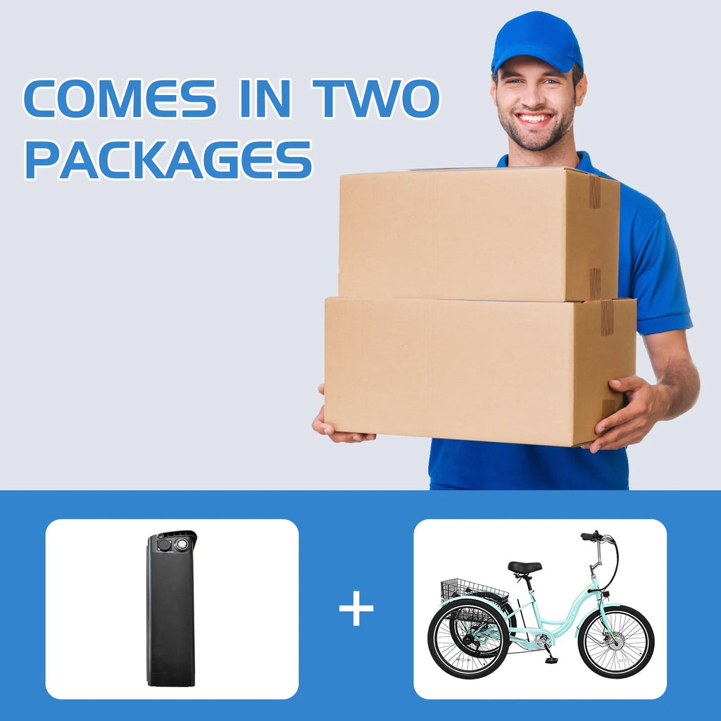Lilypelle Adult Electric Tricycle 3-Wheel Bike for Seniors E1378