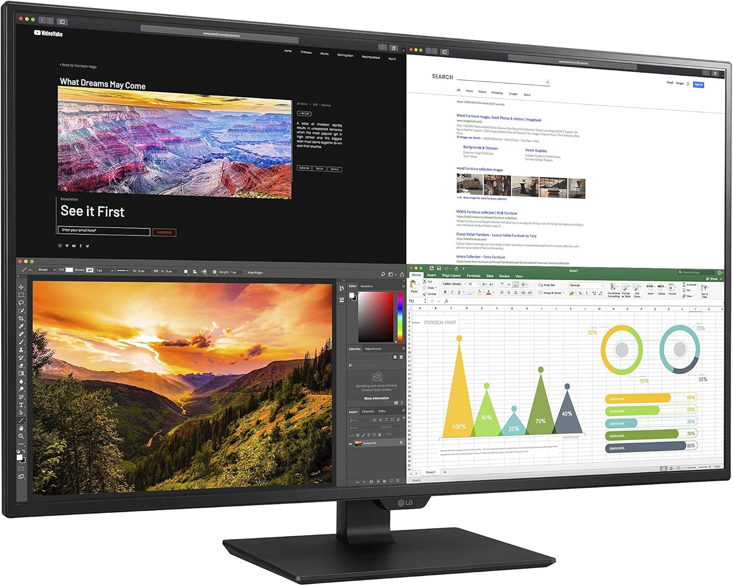 LG 43UN700-B 43 Inch UHD IPS Monitor with USB-C and HDR10 U7935