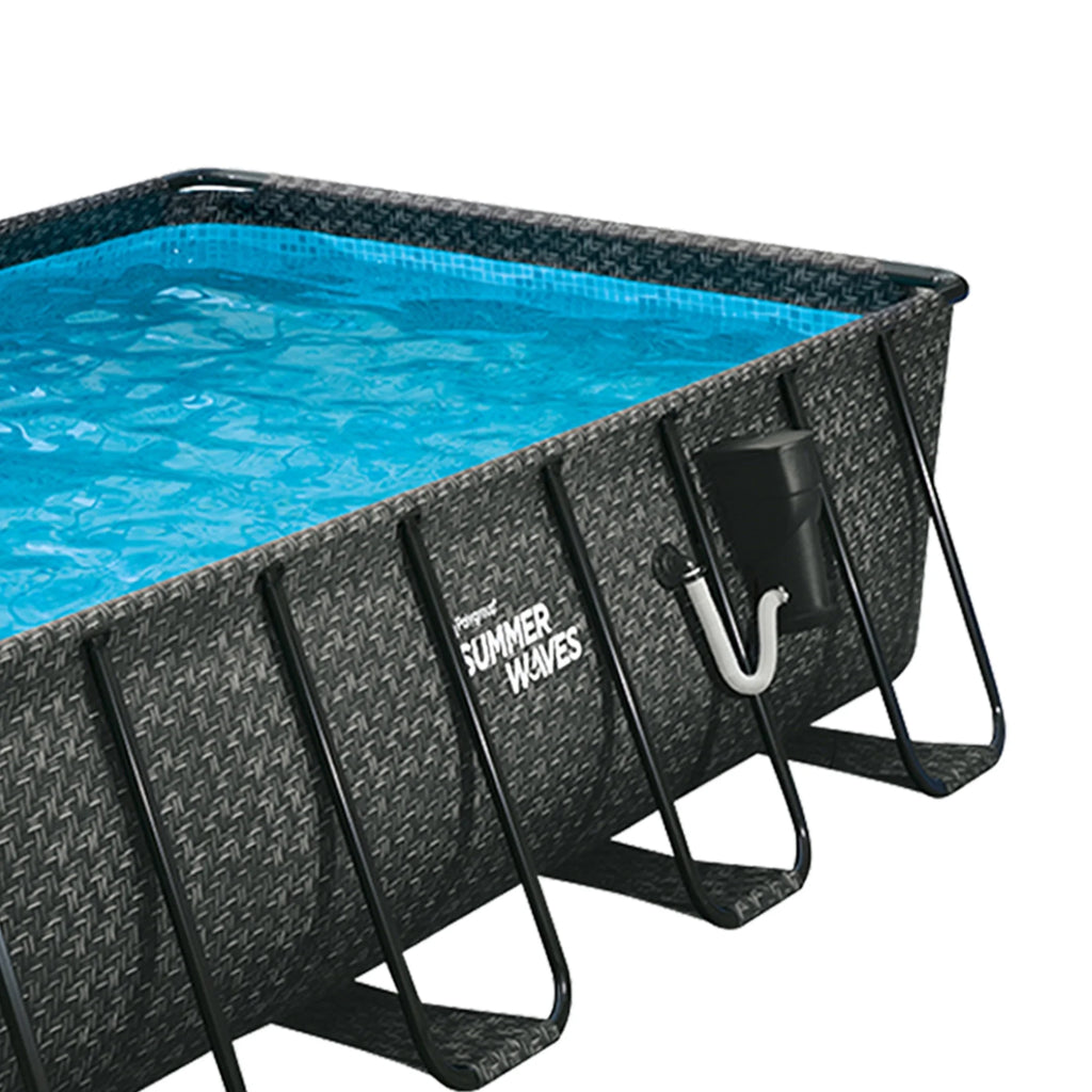 Summer Waves 16ft Elite Frame Outdoor Rectangular Pool L2355
