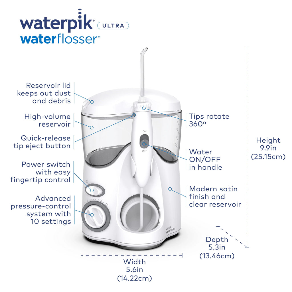 Waterpik Ultra Countertop Water Flosser, White E190