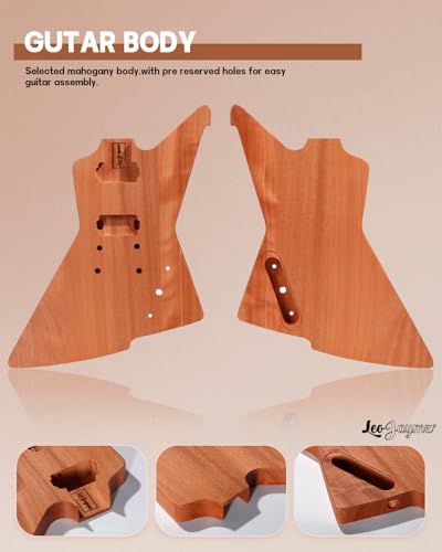 Leo Jaymz DIY Single Cut Electric Guitar Kit Mahogany Rosewood B148