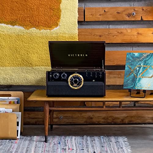 Victrola Metropolitan 4-in-1 Bluetooth Record Player with Built-in Speakers, Grey Z241914