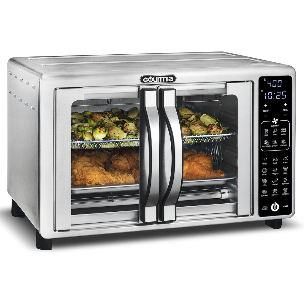 Gourmia Digital Air Fryer Toaster Oven, 6 Slice, Stainless Steel Y1038