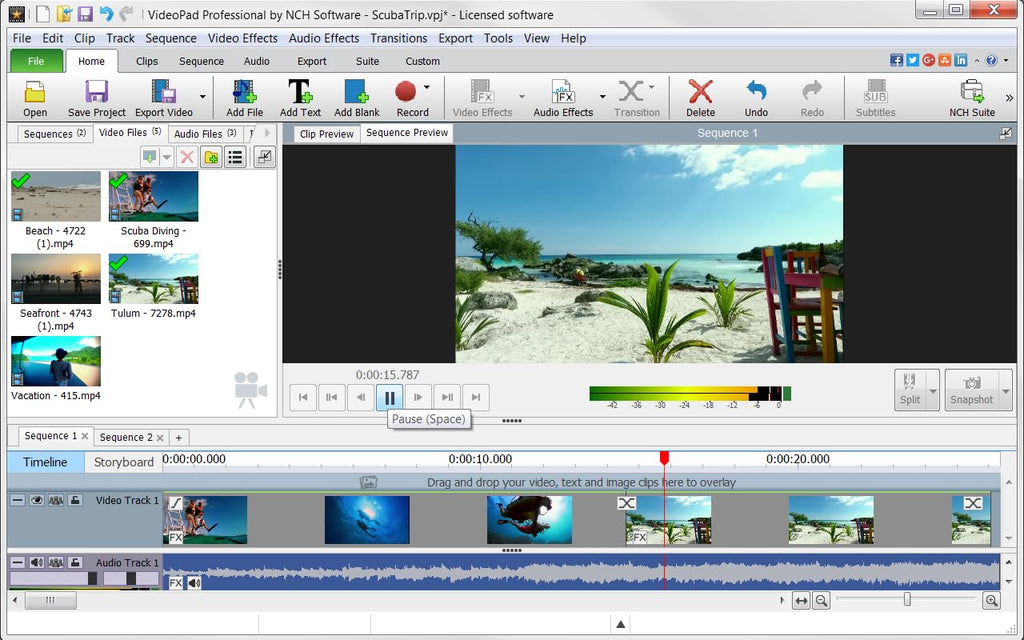 VideoPad Video Editor - Video Editing Software with Transitions and Effects J961