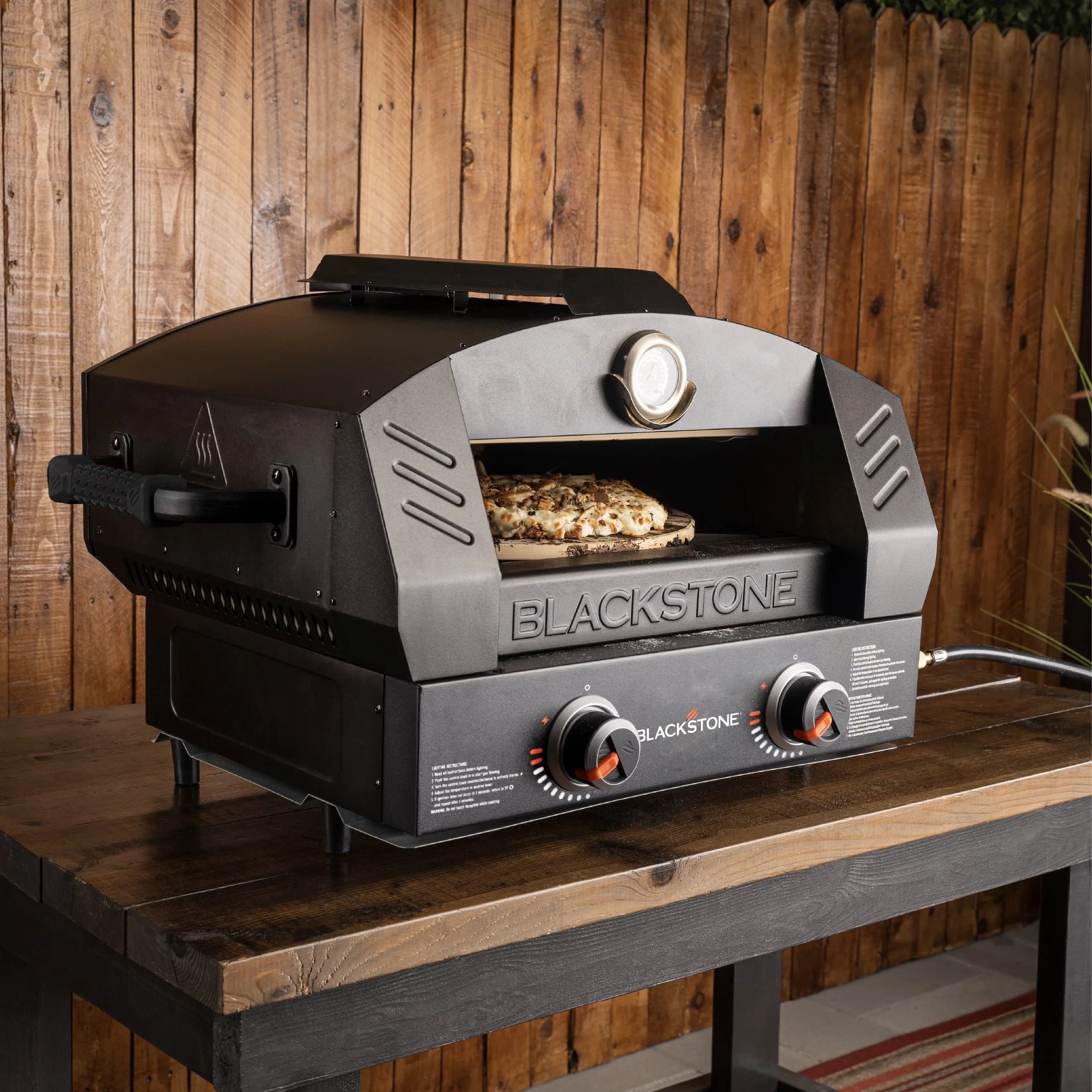 Blackstone Tabletop Propane Pizza Oven with Two Cordierite Stones S276