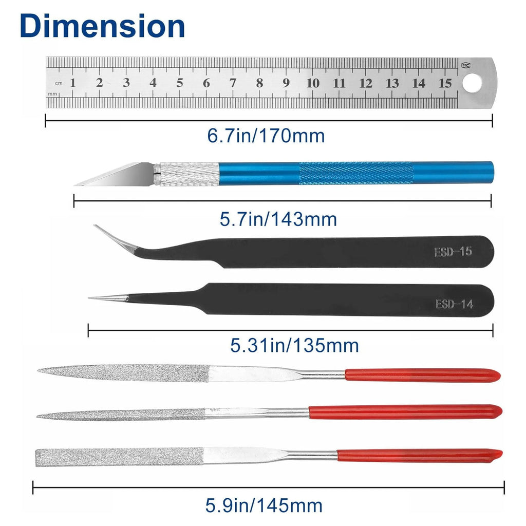 TSV 24Pcs Gundam Model Basic Tools Kit for Plastic Model Building C85343