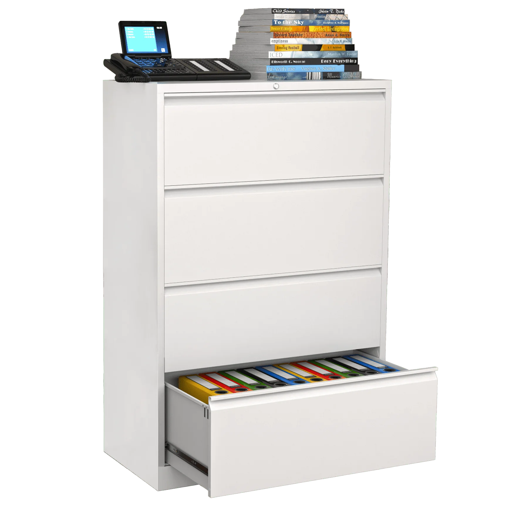SUPEER 4 Drawer File Cabinet with Lock, Metal Vertical Storage, Black E499