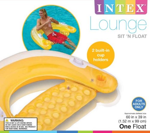INTEX Sit 'n Float Classic Inflatable Pool Lounge - Set of 2 A1868