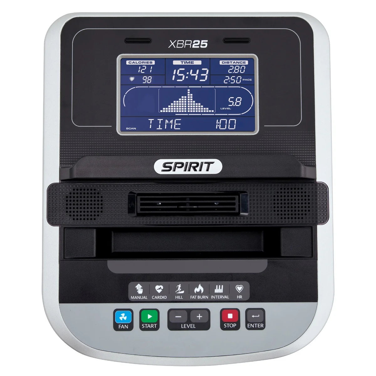 Spirit Fitness XBR25 Recumbent Exercise Bike K2349