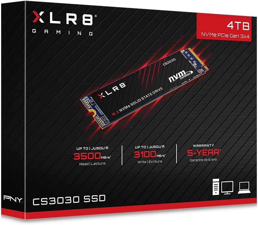 PNY XLR8 CS3030 4TB M.2 NVMe Internal SSD S9509