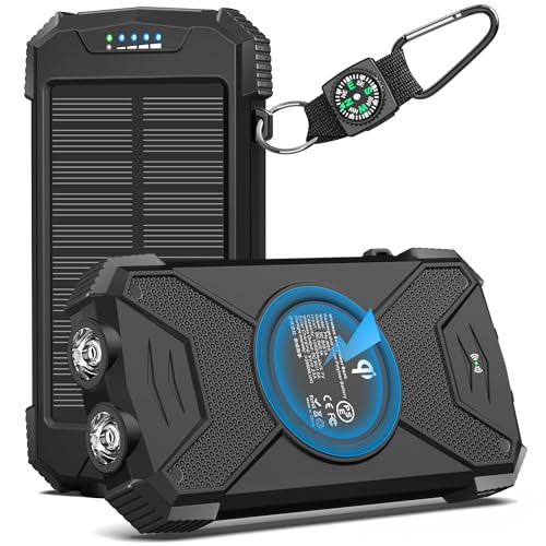 BLAVOR Solar Charger Power Bank 10,000mAh, Wireless, 20W USB-C S38060