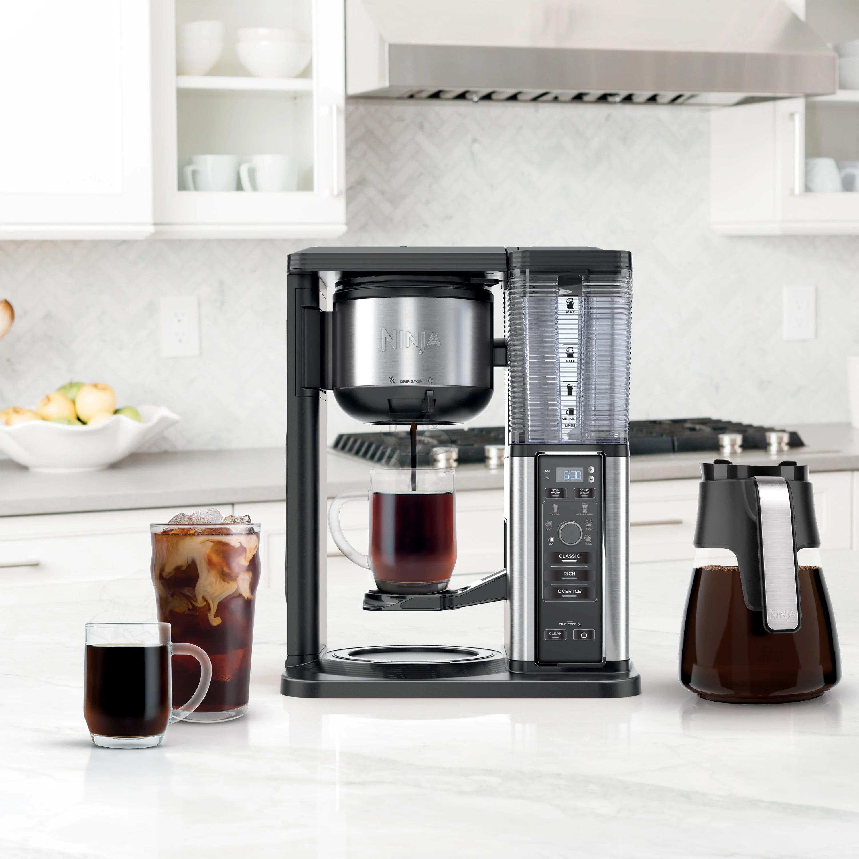Ninja CM300 Hot & Iced Coffee Maker, Single Serve, Stainless Steel D80112