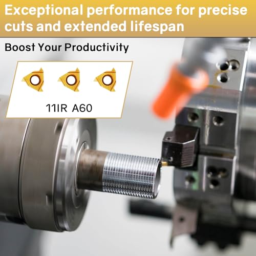 Indexable Lathe Turning Tool 21Pcs Kit 3/8'' 10mm Shank with Carbide Inserts Z5376