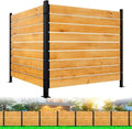 Wooden Privacy Fence Screen 2 Panels 42" H x 40" W Outdoor AC Cover L8762