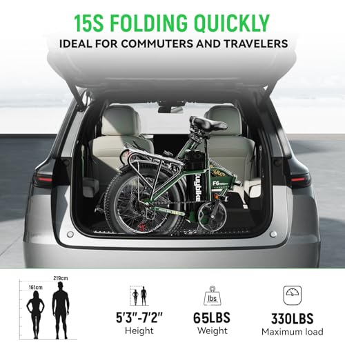 Folding Electric Bike 1000W 48V 20AH Removable Battery 20" Fat Tire for Adults C847123