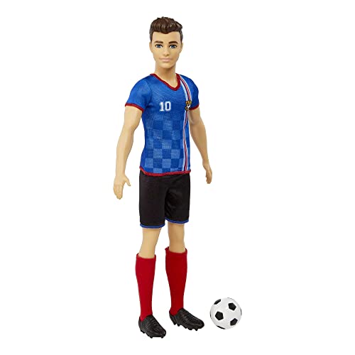 Barbie Careers Ken Fashion Doll Soccer Player with Accessories Q116964