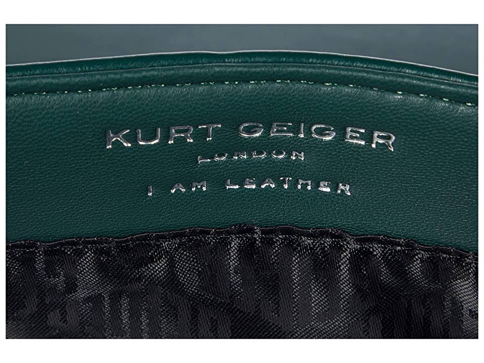 Kurt Geiger London Drench Large Quilted Shoulder Bag Dark Green Z98261