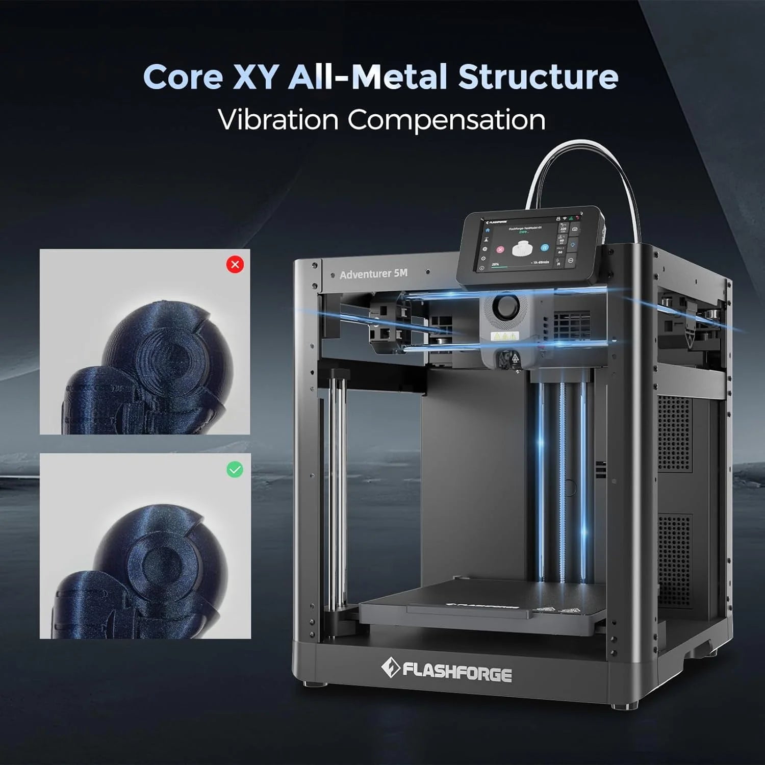 Flashforge Adventurer 5M High Speed 3D Printer, 8.7" Print Size B63281
