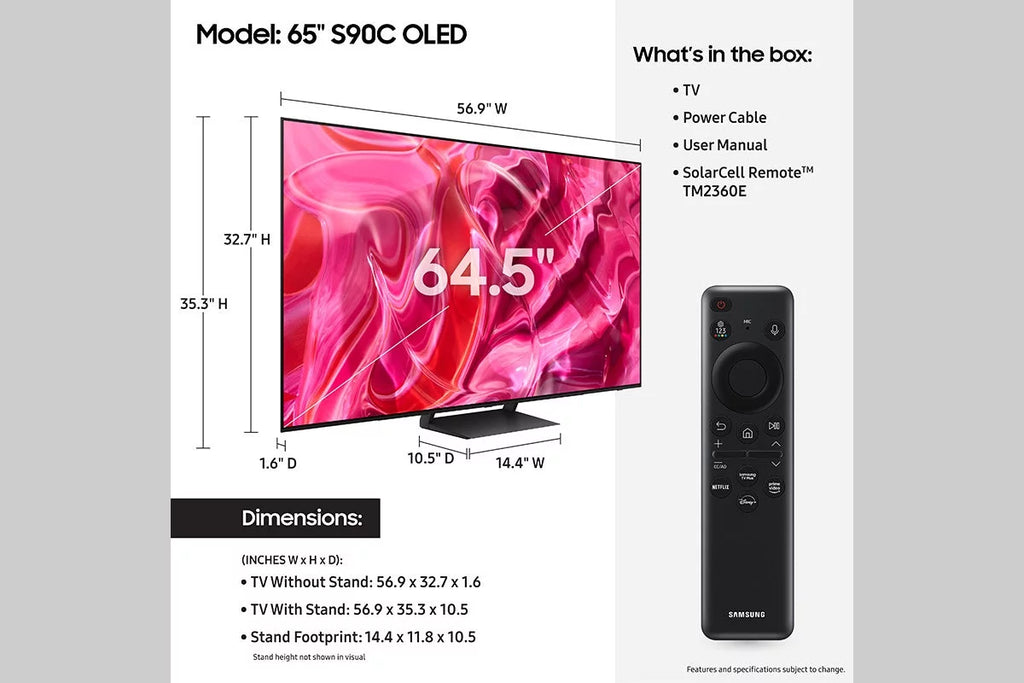 SAMSUNG 65" S90C OLED 4K Smart TV I584