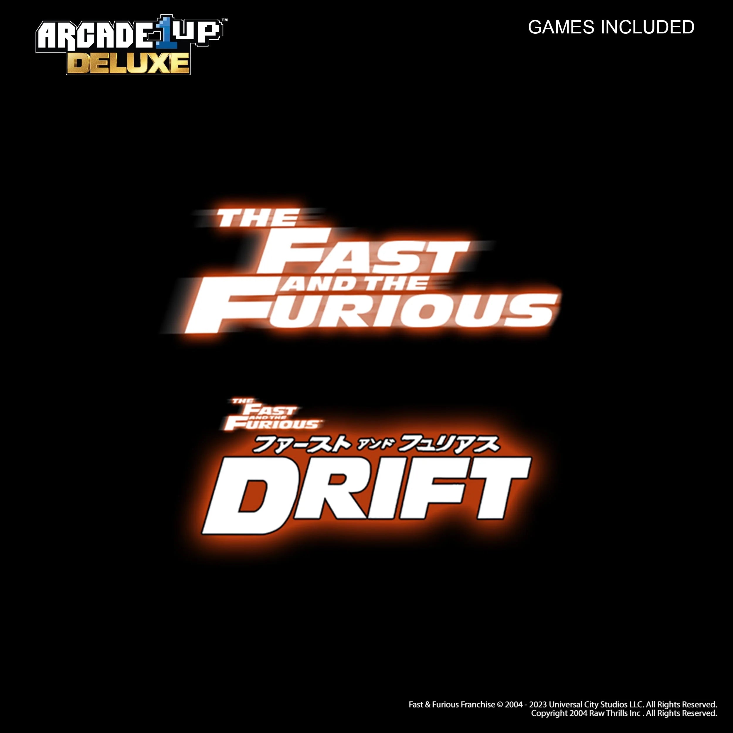 Arcade1Up The Fast & The Furious Deluxe Arcade Game with 17-inch LCD Screen R617