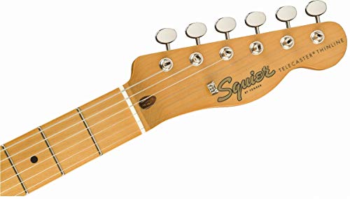 Squier Classic Vibe 70s Thinline Telecaster Electric Guitar Natural Maple Fingerboard W3907