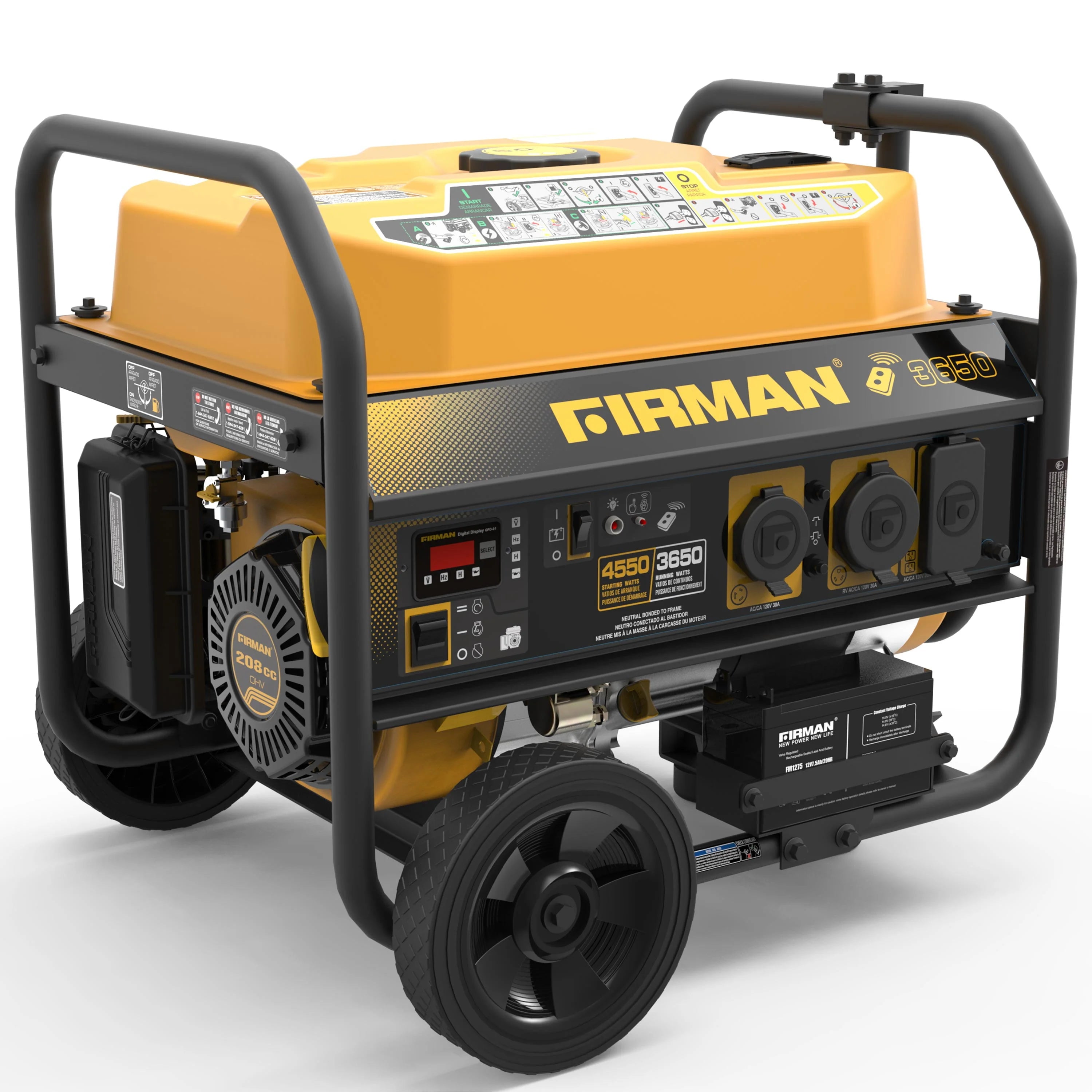 Firman Generators 4550W Gas Powered Portable Generator with Remote Start P627224