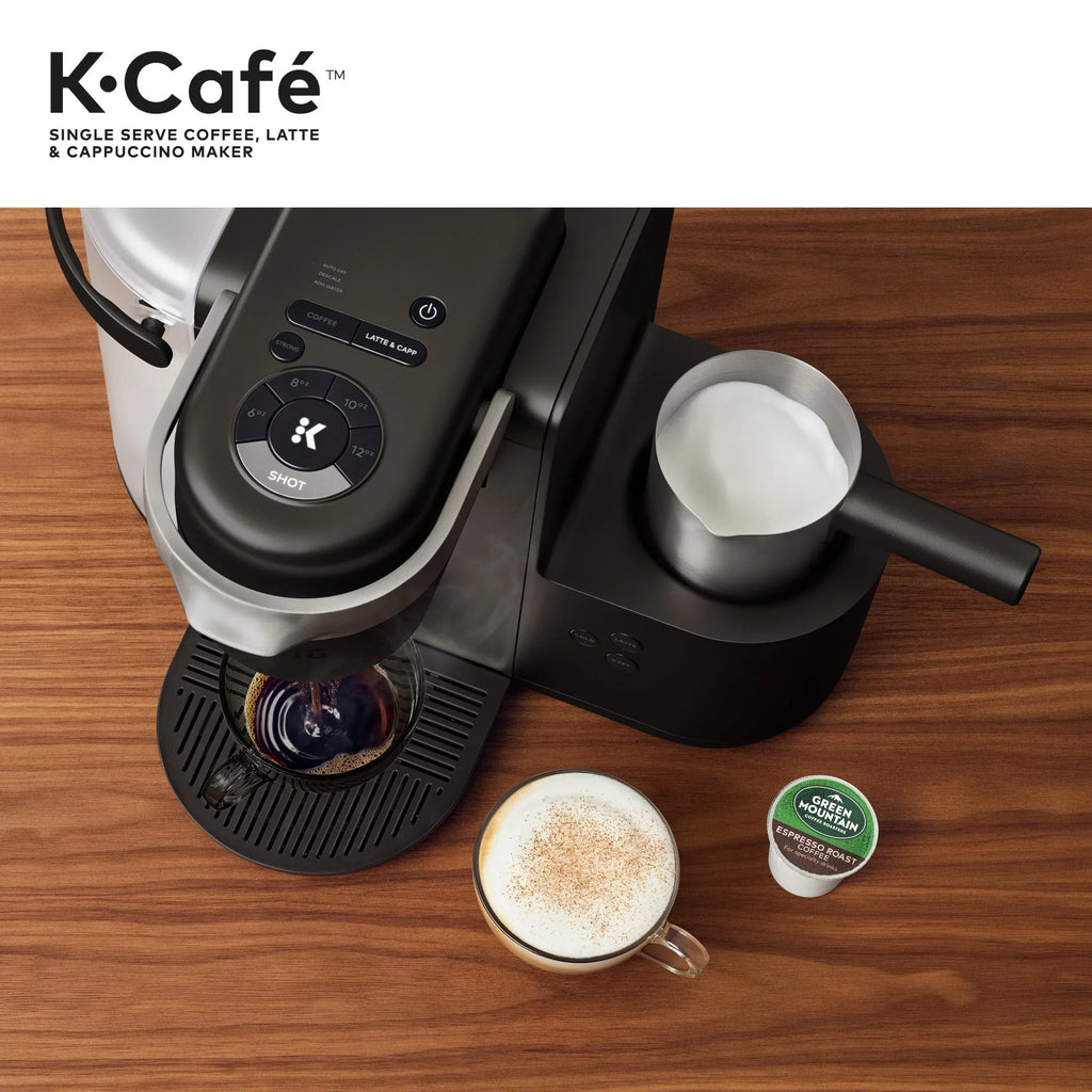 Keurig K-Cafe Single Serve K-Cup Coffee, Latte and Cappuccino Maker, Dark Charcoal G39691