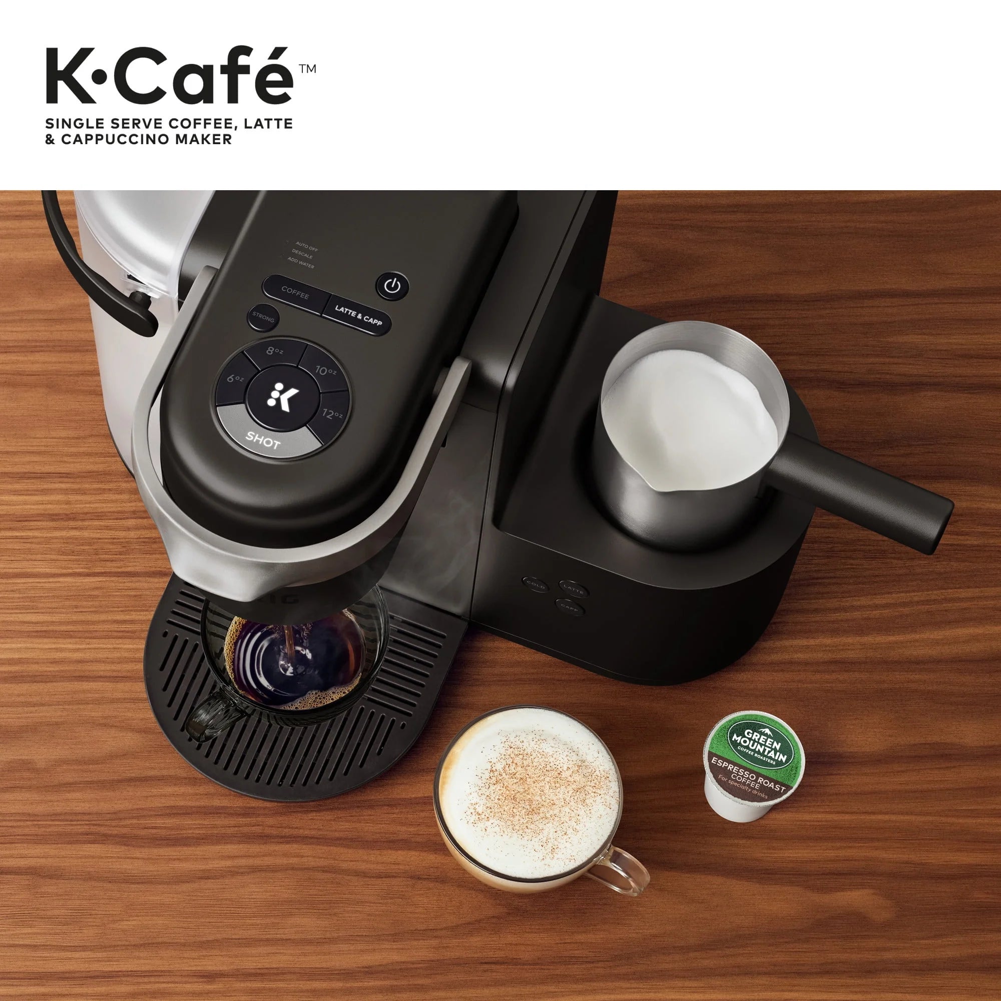 Keurig K-Cafe Single Serve K-Cup Coffee, Latte and Cappuccino Maker, Dark Charcoal G39691