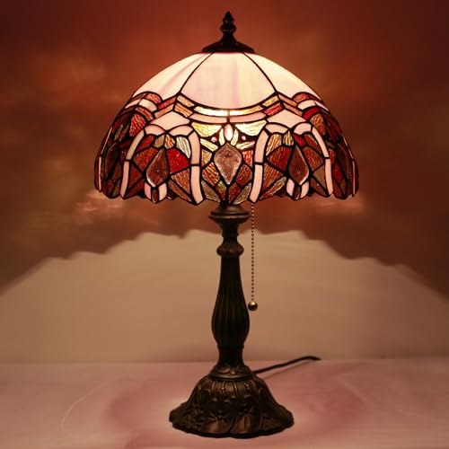 Tiffany Stained Glass Table Lamp Sea Blue Pear J2662