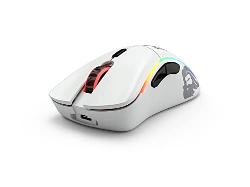 Glorious Gaming Model D 2 Wireless Ergonomic Mouse, 66g, White V612