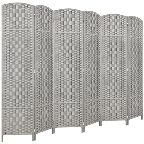 Rose Home Fashion 6 ft Tall Room Divider 4 Panel Folding Privacy Screen, Dark Coffee C8634