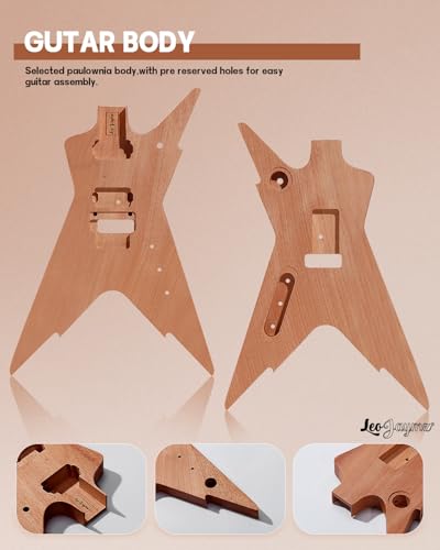Leo Jaymz DIY Single Cut Electric Guitar Kit Mahogany Rosewood B148