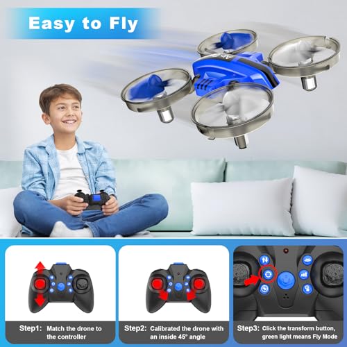 Mini Drone for Adults, 2 in 1 Toy with Car Mode and 2 Batteries P879141