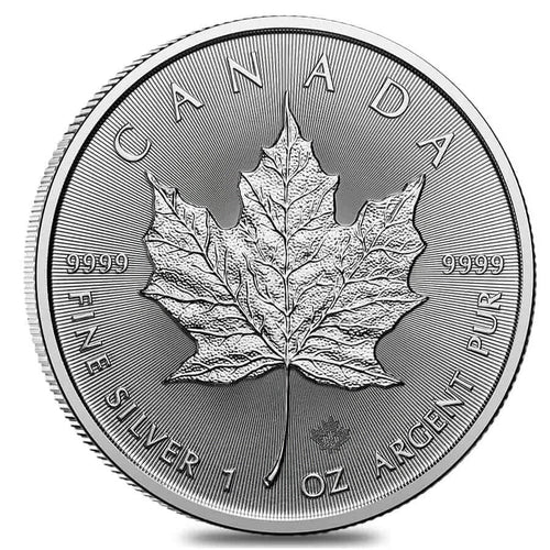 2024 1 oz Canadian Silver Maple Leaf Coin BU (Lot of 10) A4225