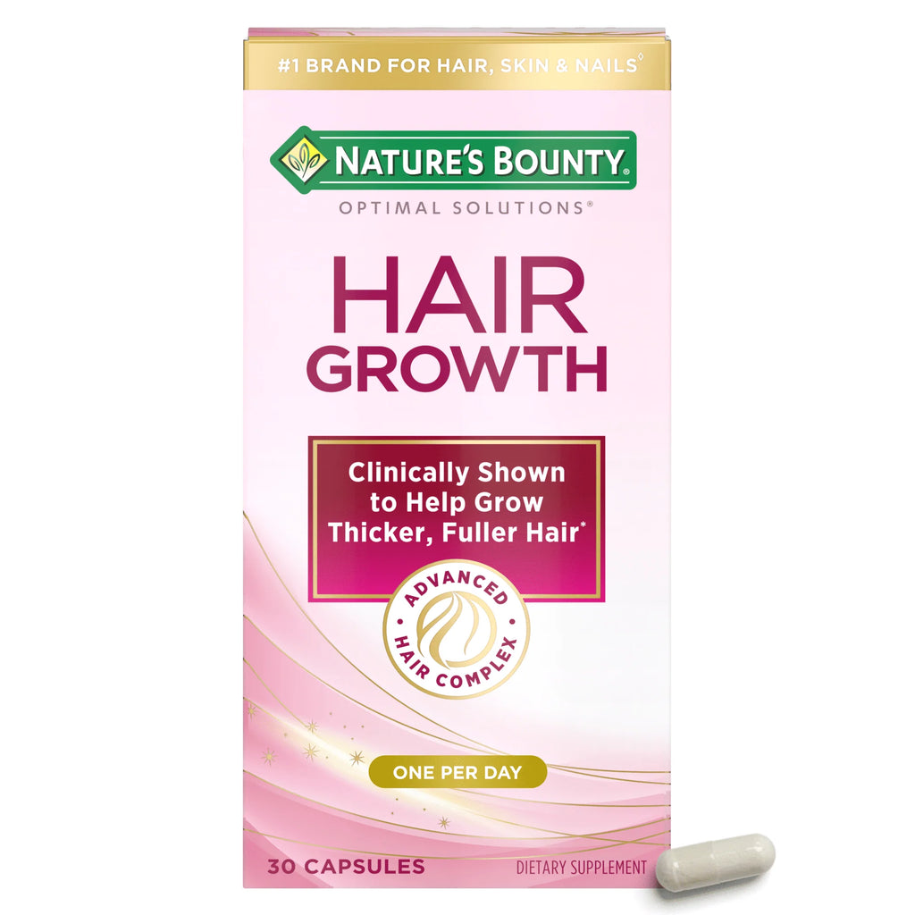 Nature's Bounty® Optimal Solutions® Hair Growth Supplement for Women with Biotin, 30 Capsules