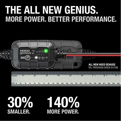 NOCO GENIUS2 2A 6V/12V Smart Battery Charger for Lead-Acid & Lithium Batteries M9847