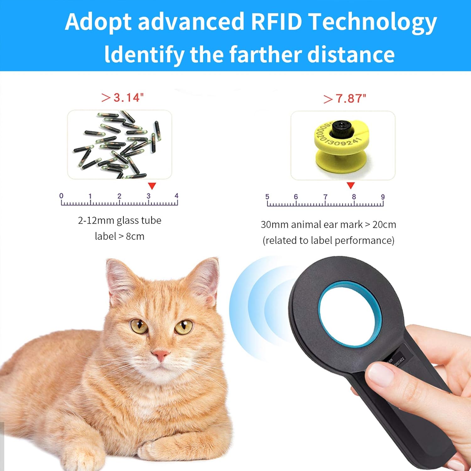 Pet Microchip Scanner Animal Tag Reader Pack of 2 K6955