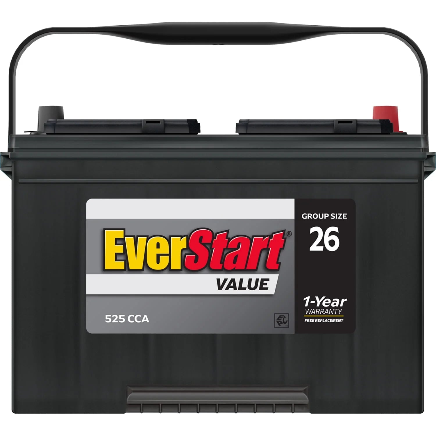 EverStart Value Lead Acid Automotive Battery Group Size 26 12V 525 CCA C730153
