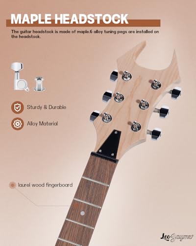 Leo Jaymz DIY Single Cut Electric Guitar Kit Mahogany Rosewood B148
