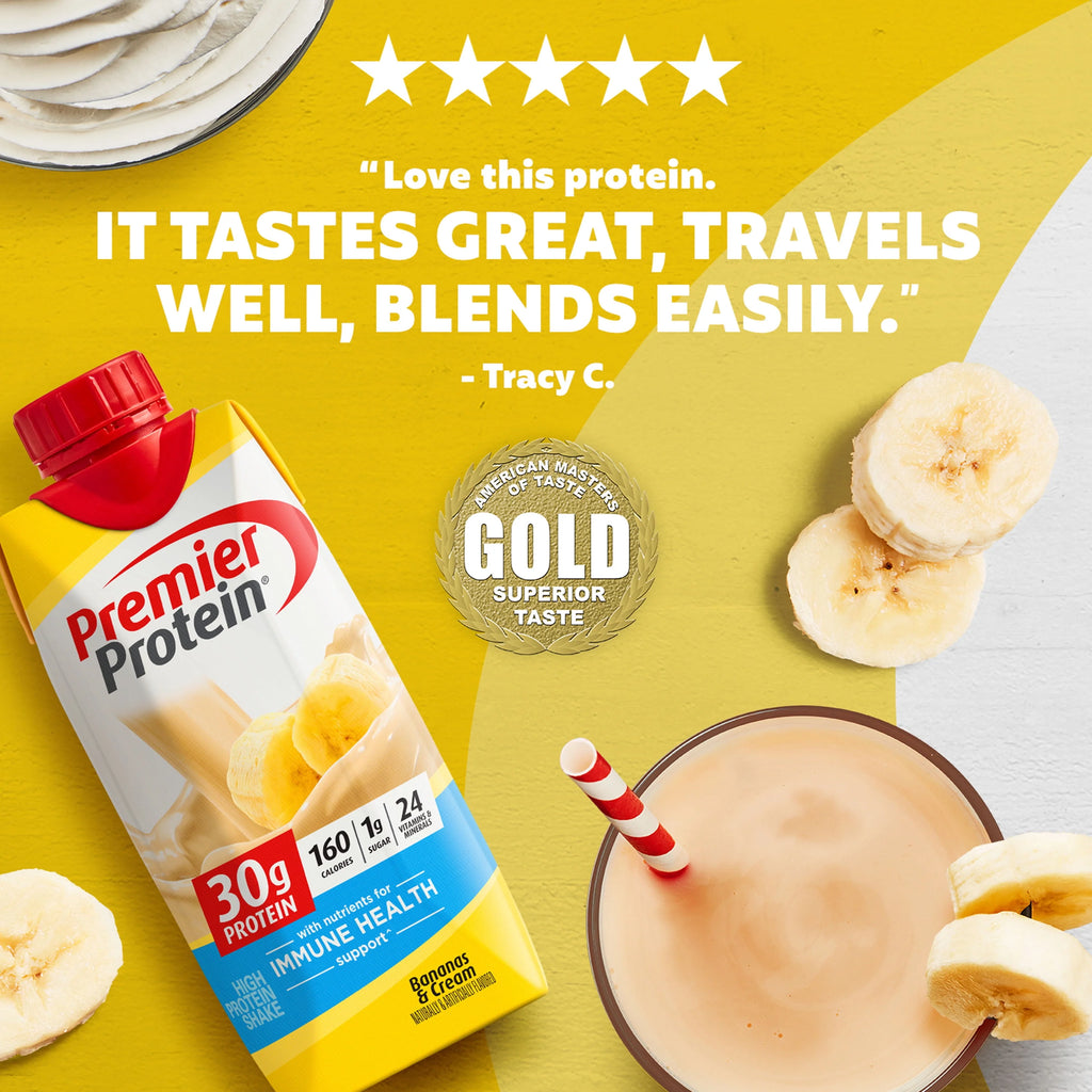 Premier Protein Shake, Café Latte, 30g Protein, 11 fl oz, 12 Ct P131720