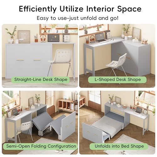 Ball & Cast Queen Murphy Bed Wall Chest with USB and Storage X29201