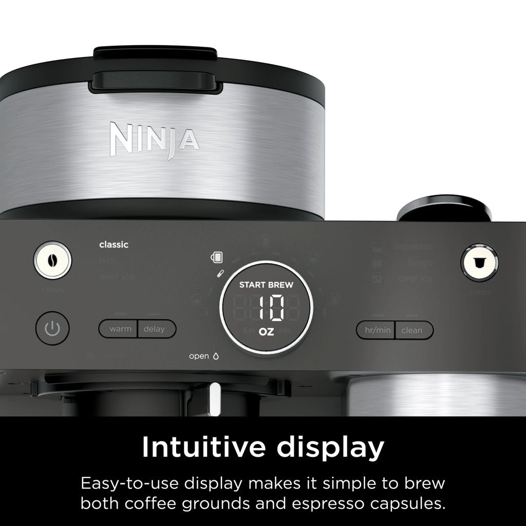 Ninja CFN601 Espresso & Coffee Barista System, Single-Serve & Capsule Compatible K171423