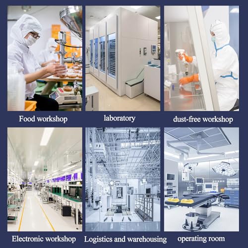 HEPA H14 Laminar Flow Hood with Fan Filter Unit, 22.6"x22.6" 110V, ISO Class 5 L625019
